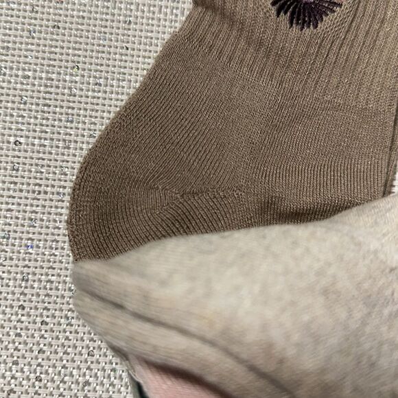 Ted Baker Earth Tones High Quarter Crew Floral Embroidery Stretch Socks 3pk - Picture 16 of 16